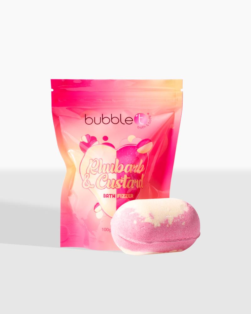 中身ネタバレあり2021年ルックファンタスティックアドベントカレンダー！オトクな買い方 Bubble T Rhubarb & Custard Bath Bomb Fizzer（現品）：¥754:100g